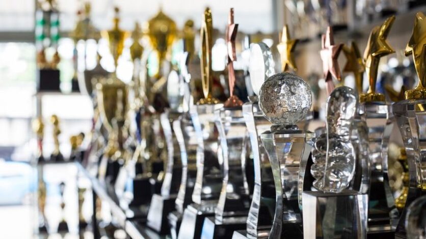 image of crystal and metal awards of various sizes - banquet halls - lafayette la - le pavillon
